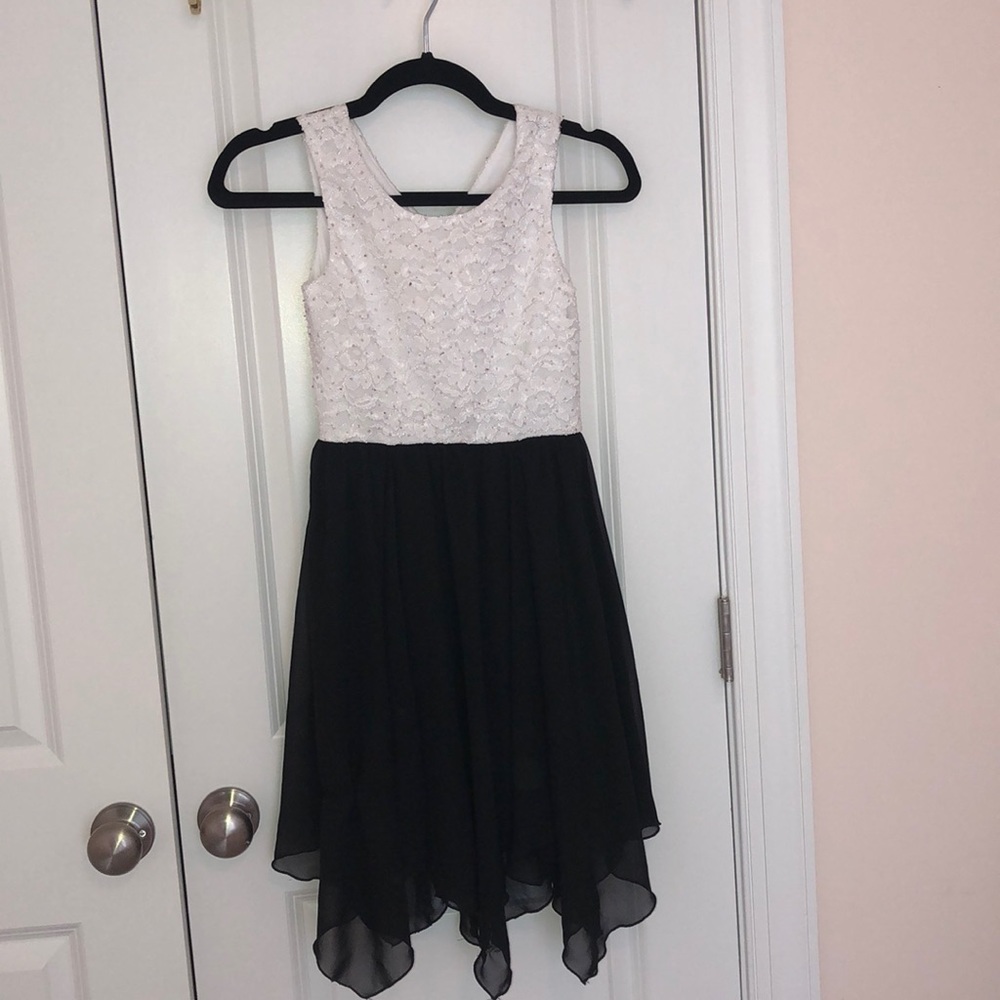 White and Black Dress
